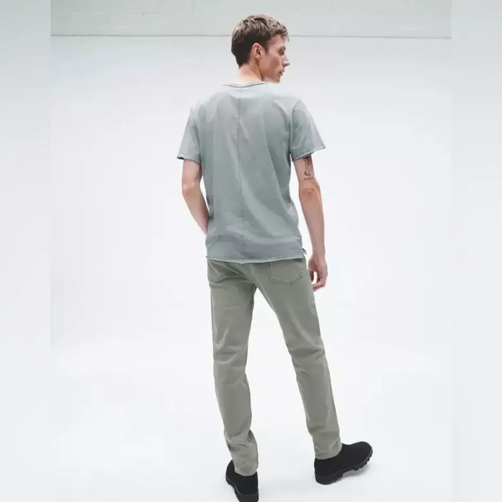 Rag & Bone Fit 2 Aero Stretch Slim Fit Jeans Dark Mint Sage Green Grey 31W